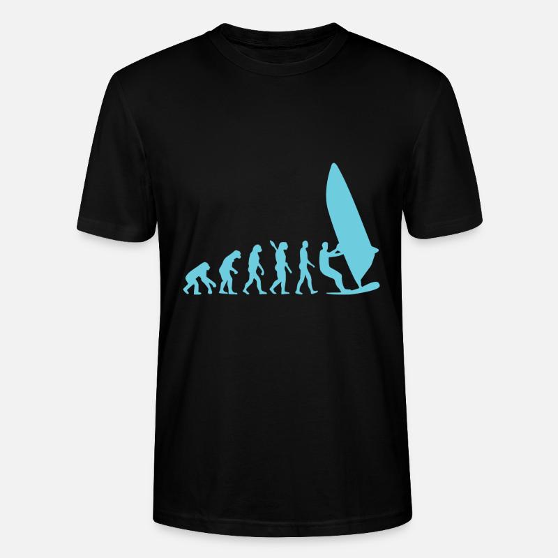 Windsurfer Evolution - Stanley/Stella CRAFTER Unisex Organic T-Shirt - black