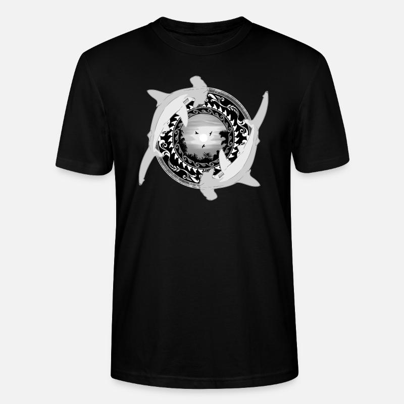 Requin-marteau Hawaïen - T-shirt bio CRAFTER Stanley Stella Unisexe - noir