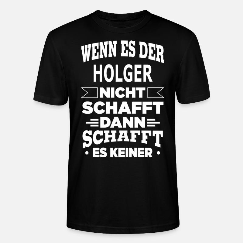 HOLGER - Stanley/Stella Unisex Bio-T-Shirt CRAFTER - Schwarz