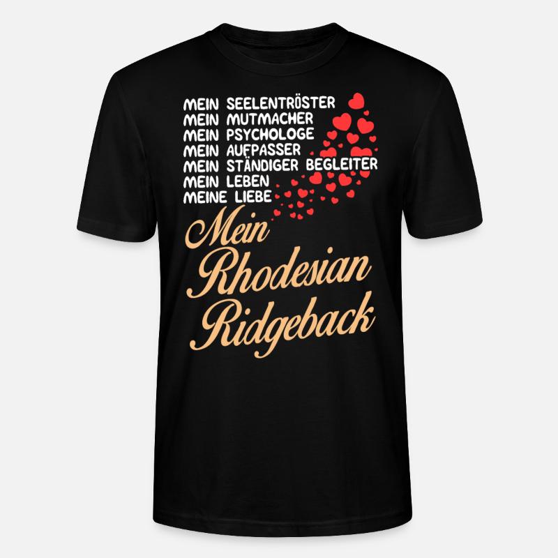 Rhodesian-Ridgeback- Mein - Stanley/Stella Unisex Bio-T-Shirt CRAFTER - Schwarz