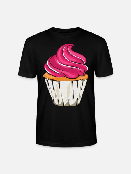 Cupcake muffin birthday gift cake - Stanley/Stella CRAFTER Unisex Organic T-Shirt - black