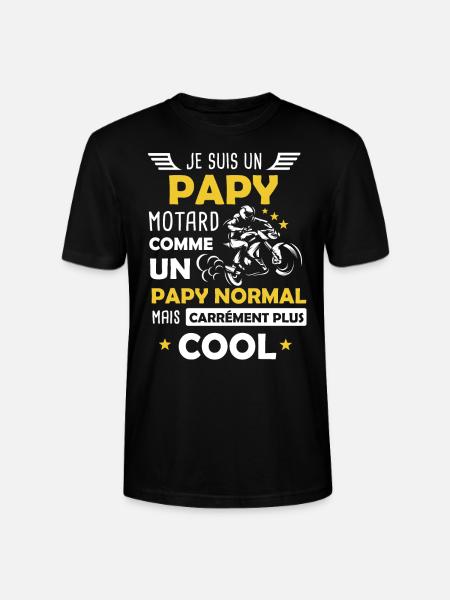 Papy Motard Cool - T-shirt bio CRAFTER Stanley Stella Unisexe - noir