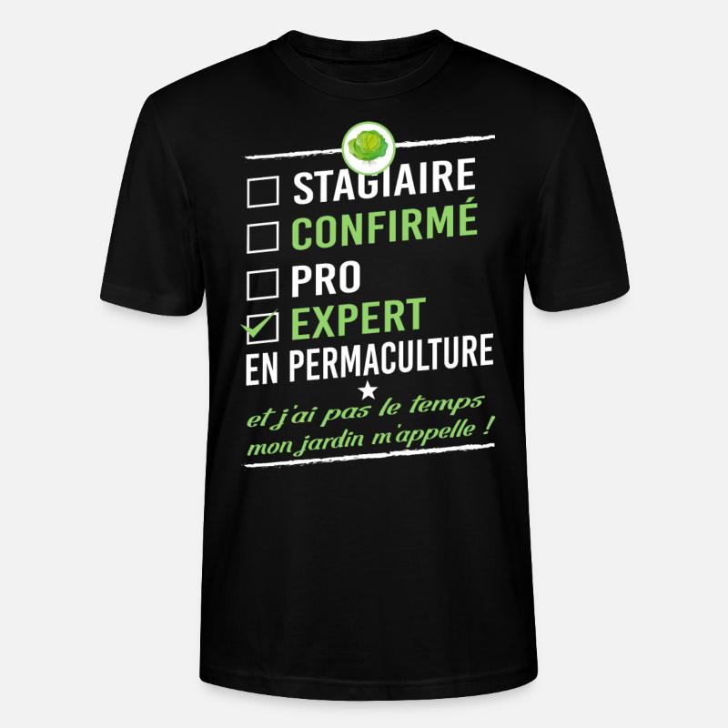 Permaculture - T-shirt bio CRAFTER Stanley Stella Unisexe - noir