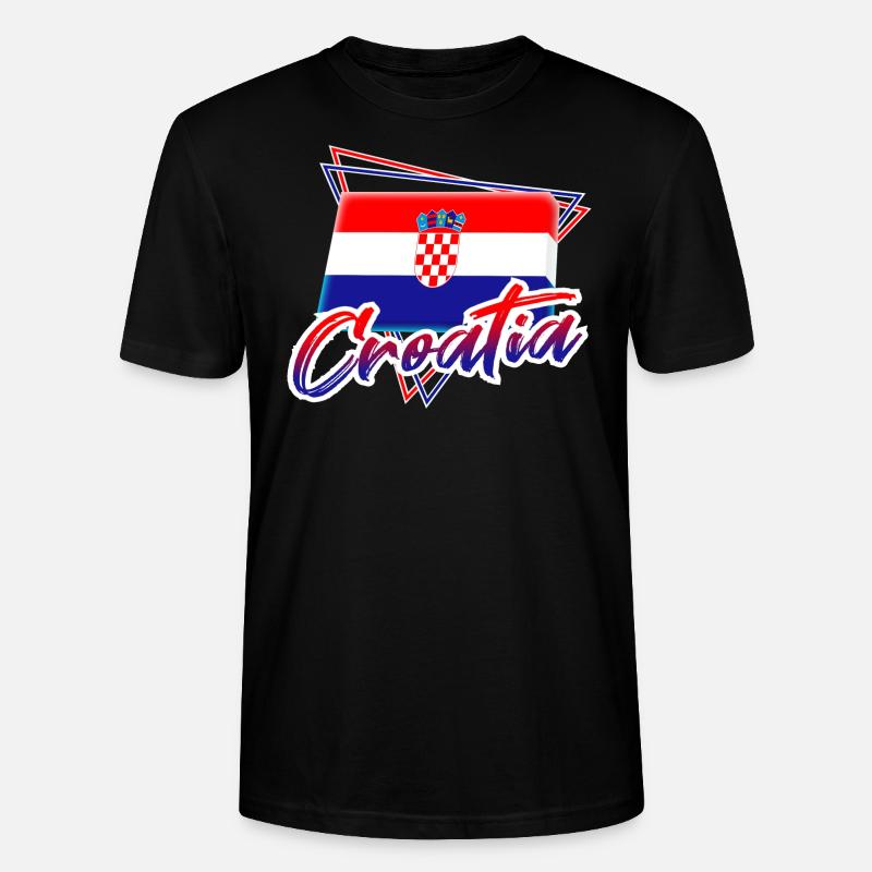 Kroatien - Stanley/Stella Unisex Bio-T-Shirt CRAFTER - Schwarz