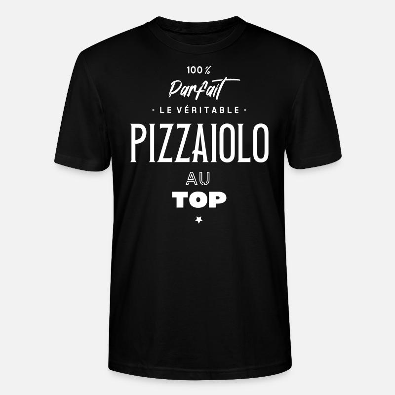 Le véritable pizzaiolo au top - T-shirt bio CRAFTER Stanley Stella Unisexe - noir