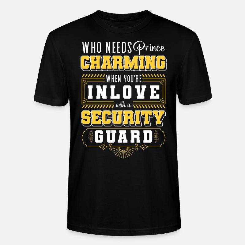Security Service Security Officer - Stanley/Stella CRAFTER Unisex Organic T-Shirt - black