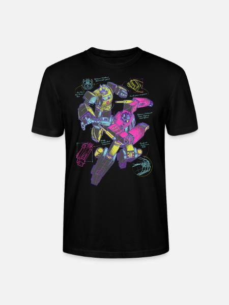 Transformers G1 Sketch Optimus Prime i Bumblebee - Ekologiczna koszulka typu unisex Stanley/Stella CRAFTER - czarny