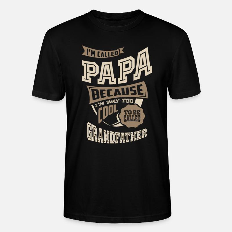 Ich werde Papa genannt - Stanley/Stella Unisex Bio-T-Shirt CRAFTER - Schwarz
