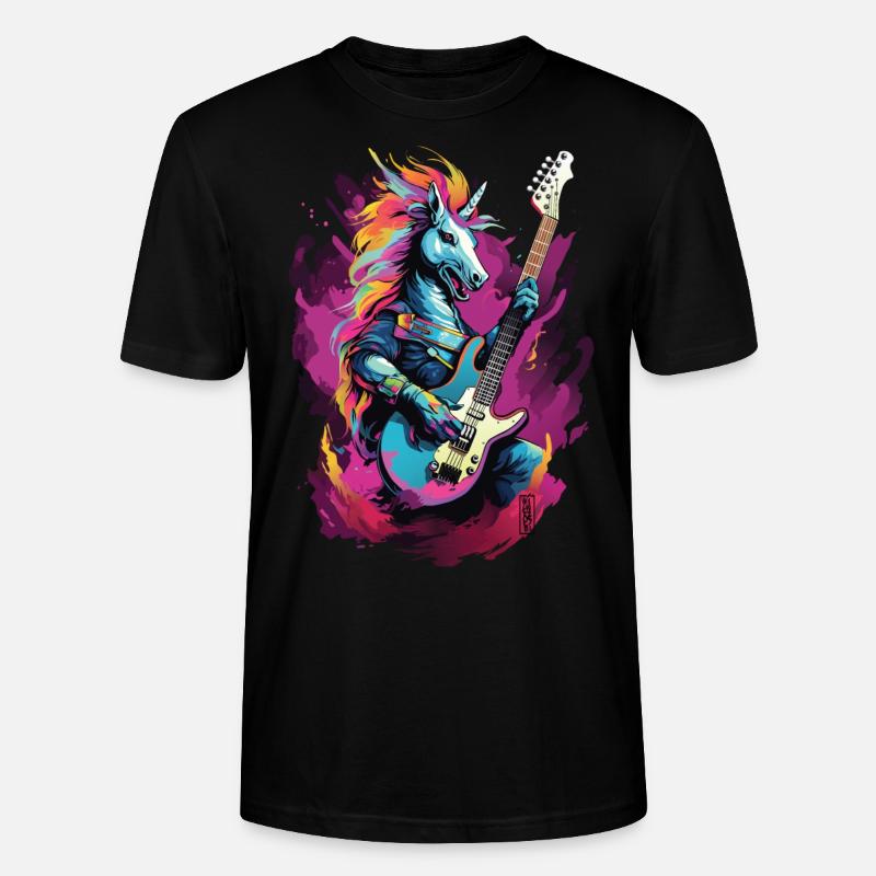 Rock Unicorn - Stanley/Stella Unisex Bio-T-Shirt CRAFTER - Schwarz