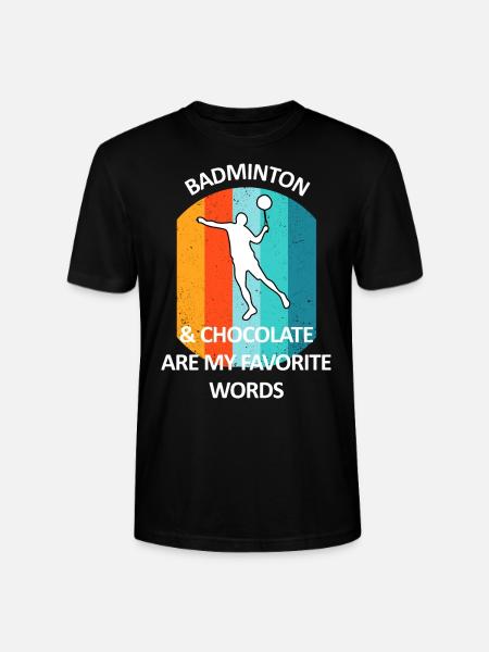 Badminton Badminton Badminton Player Chocolate - Stanley/Stella CRAFTER Unisex Organic T-Shirt - black