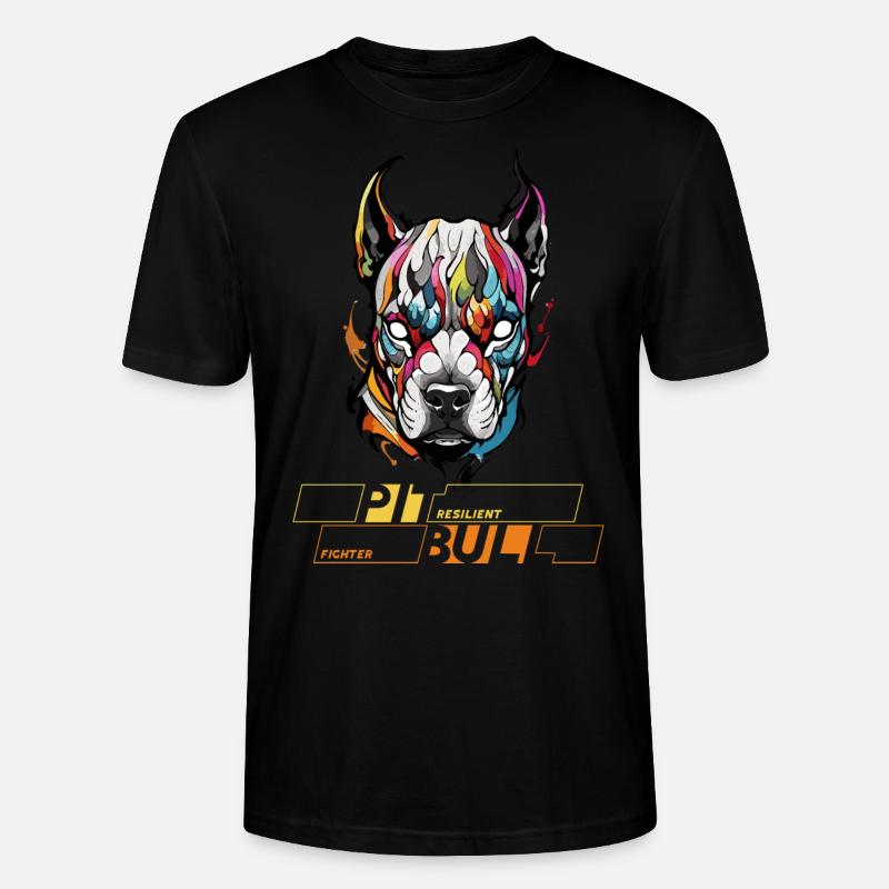 Combattant résilient - Pit-Bull terrier Pride - T-shirt bio CRAFTER Stanley Stella Unisexe - noir