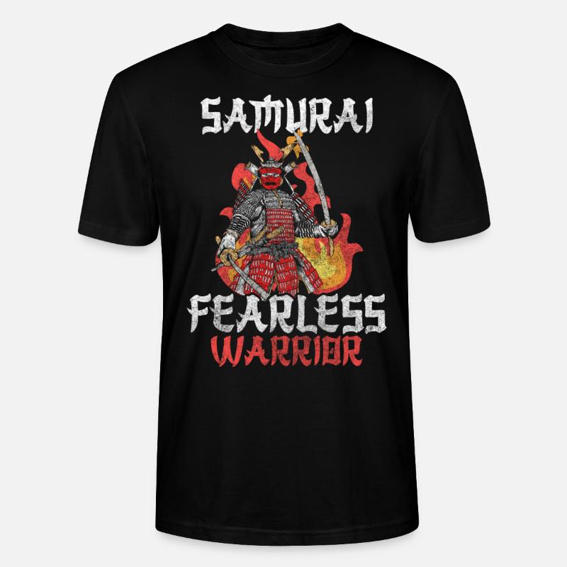Combattant, Épée, Courage, Katana - T-shirt bio CRAFTER Stanley Stella Unisexe - noir