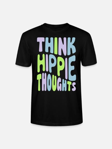 Think Hippie Thoughts - Stanley/Stella CRAFTER Unisex Organic T-Shirt - black
