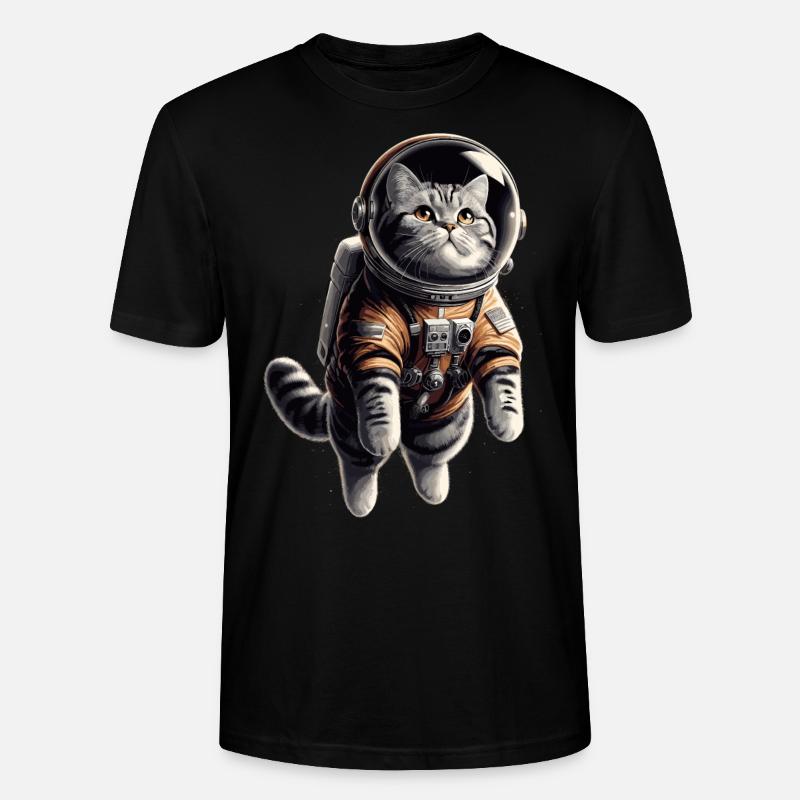 Cadeau d’astronaute BKH Tabby - T-shirt bio CRAFTER Stanley Stella Unisexe - noir