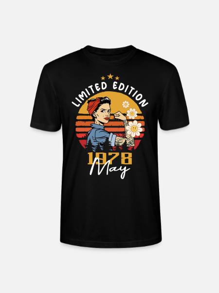 Legendarisk siden maj 1978 - maj 1978 Fødselsdag 1978 - Stanley Stella CRAFTER unisex økologisk-T-shirt - sort