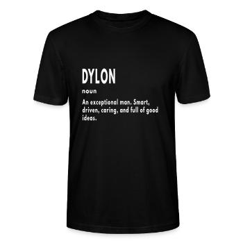 Dylon Gifts Noun An Exceptional Man - Stanley/Stella CRAFTER Unisex Organic T-Shirt - black - Front - Alina (178cm) & Michal (187cm)