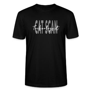 cat scan Technologist - Stanley/Stella CRAFTER Unisex Organic T-Shirt - black - Front - Alina (178cm) & Michal (187cm)