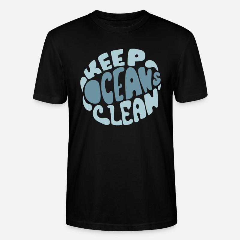 Keep Clean Ocean - Stanley/Stella CRAFTER Unisex Organic T-Shirt - black