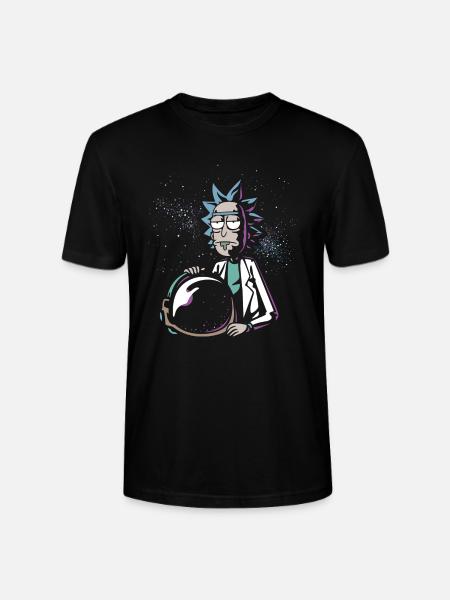 Rick and Morty Astronaut Helmet - Stanley/Stella CRAFTER Unisex Organic T-Shirt - black