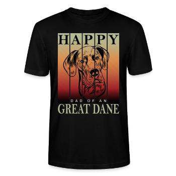Deutsche Dogge - Joyeux papa danois - T-shirt bio CRAFTER Stanley Stella Unisexe - noir - Devant - Alina (178cm) & Michal (187cm)