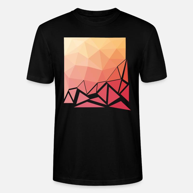 Fading Polygons - Stanley/Stella Unisex Bio-T-Shirt CRAFTER - Schwarz