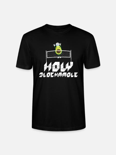 Holy Blockamole Volleyball Avocado - Stanley/Stella CRAFTER Unisex Organic T-Shirt - black