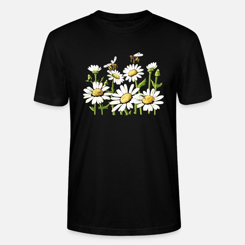 Marguerites Gänseblümchen Sommer Gänseblümchen Blumengarten - Stanley/Stella Unisex Bio-T-Shirt CRAFTER - Schwarz