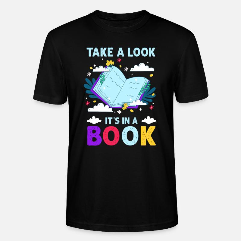 Jetez un coup d’œil C’est dans un rat de bibliothèque de lecture de livre - T-shirt bio CRAFTER Stanley Stella Unisexe - noir