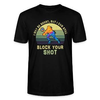 Ich kann deinen Schuss blockieren Beachvolleyball - Stanley/Stella Unisex Bio-T-Shirt CRAFTER - Schwarz - Vorne - Alina (178cm) & Michal (187cm)