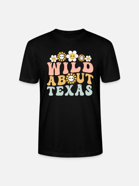 Wildflower Fields Wildflowers Bluebonnet - Stanley/Stella CRAFTER Unisex Organic T-Shirt - black