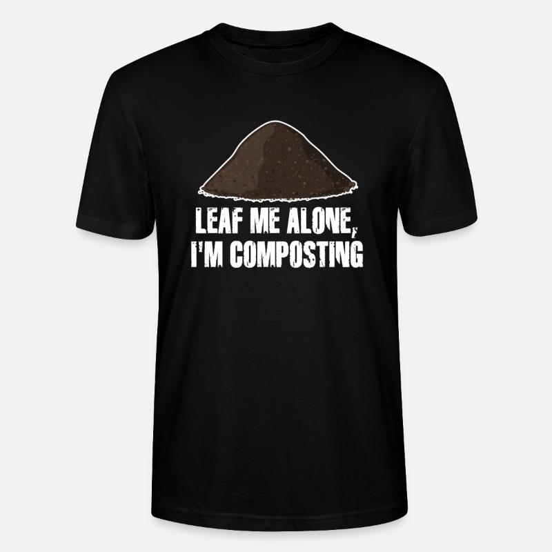 Leaf Me Alone Ich kompostiere - Stanley/Stella Unisex Bio-T-Shirt CRAFTER - Schwarz