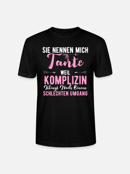 Sie nennen mich Tante Shirt - Stanley/Stella Unisex Bio-T-Shirt CRAFTER - Schwarz