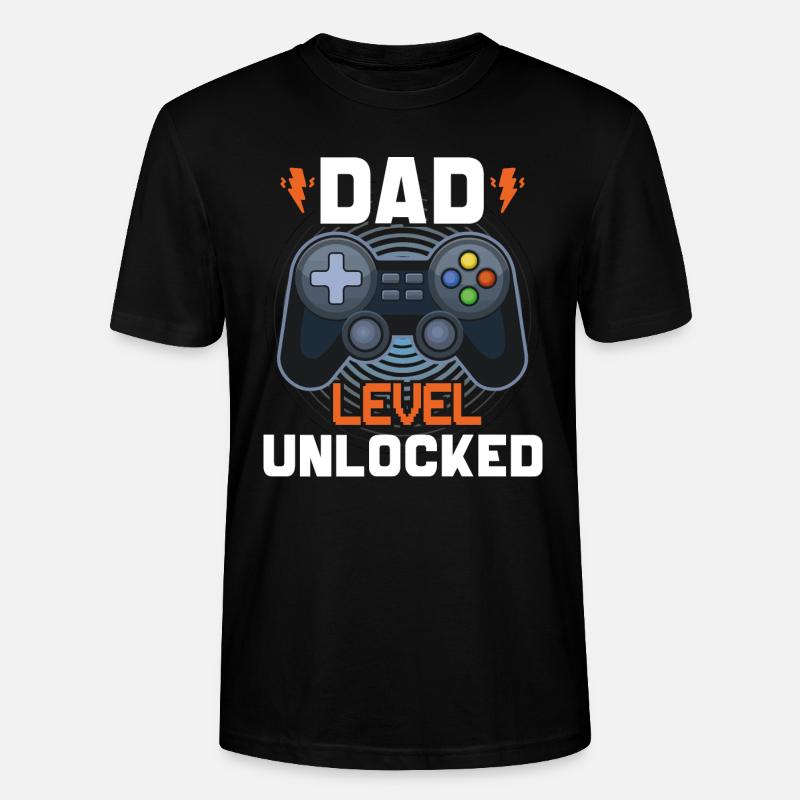 Papa Level freigeschaltet - Stanley/Stella Unisex Bio-T-Shirt CRAFTER - Schwarz