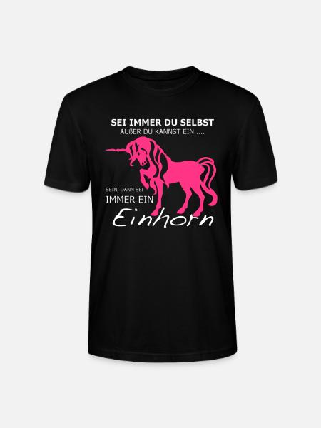 unicorn - Stanley/Stella CRAFTER Unisex Organic T-Shirt - black