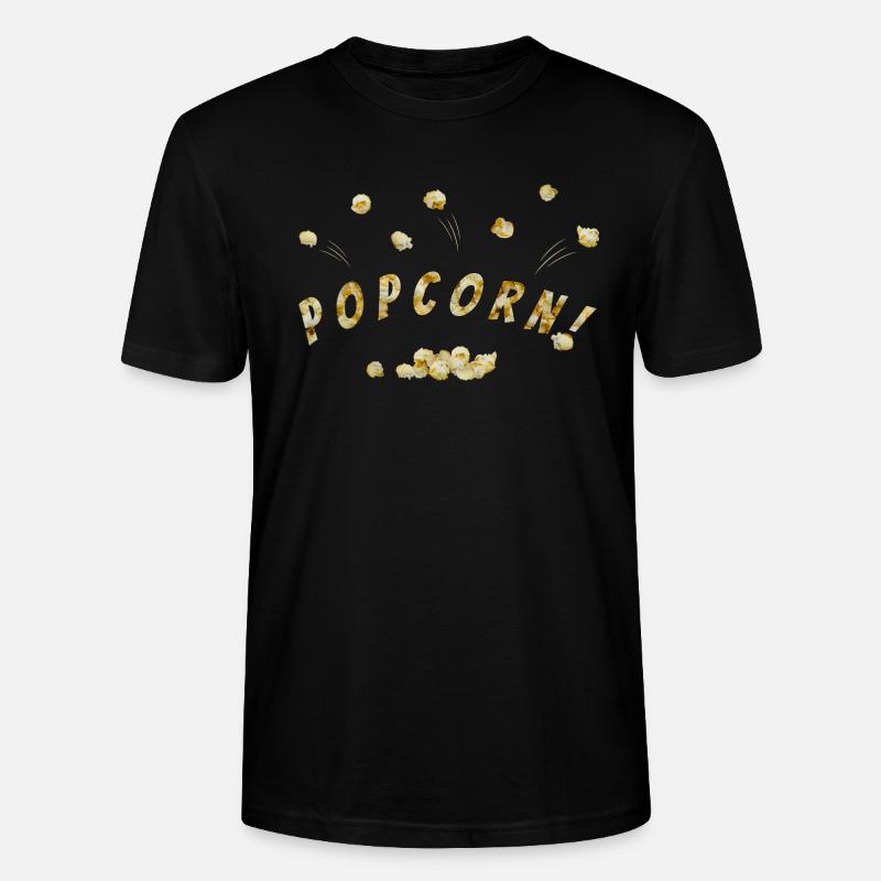 Fliegendes Popcorn - Stanley/Stella Unisex Bio-T-Shirt CRAFTER - Schwarz