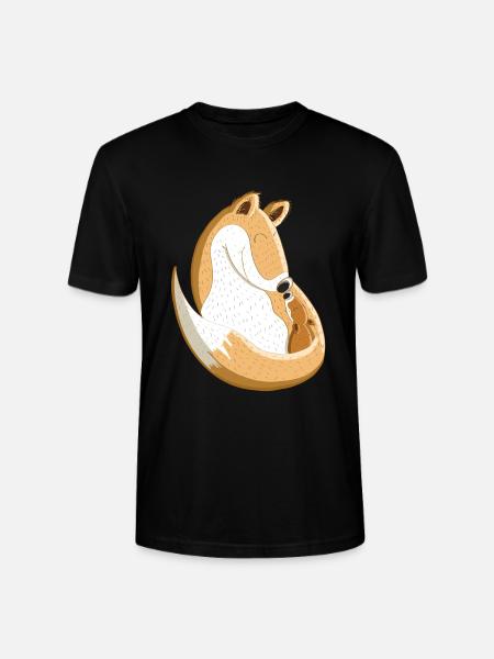 Fox With Baby Jeg Graviditet Jeg Børn Gave - Stanley Stella CRAFTER unisex økologisk-T-shirt - sort