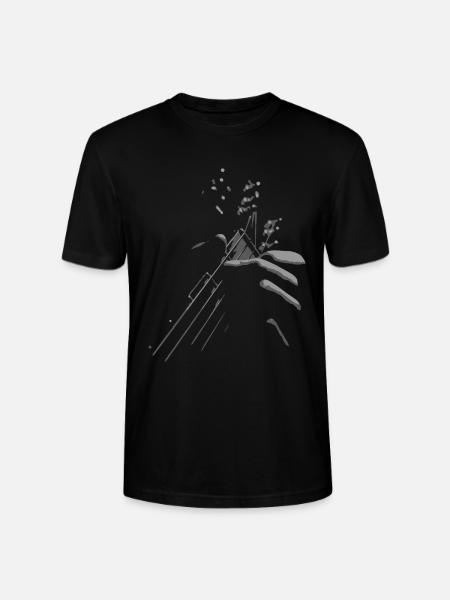 Guitarist guitarist play guitar gift - Stanley/Stella CRAFTER Unisex Organic T-Shirt - black