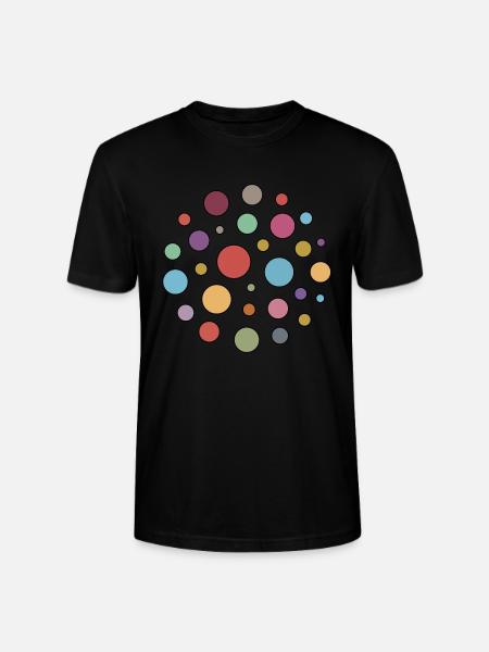 Bunte Punkte - Stanley/Stella Unisex Bio-T-Shirt CRAFTER - Schwarz