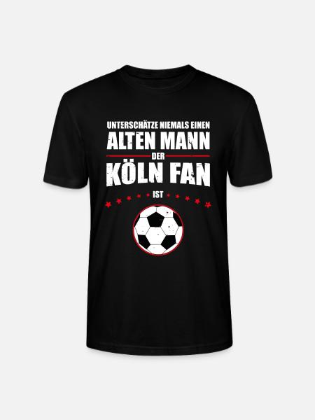 Alter Mann - Köln Fan | Retro Vintage Design - Stanley/Stella Unisex Bio-T-Shirt CRAFTER - Schwarz