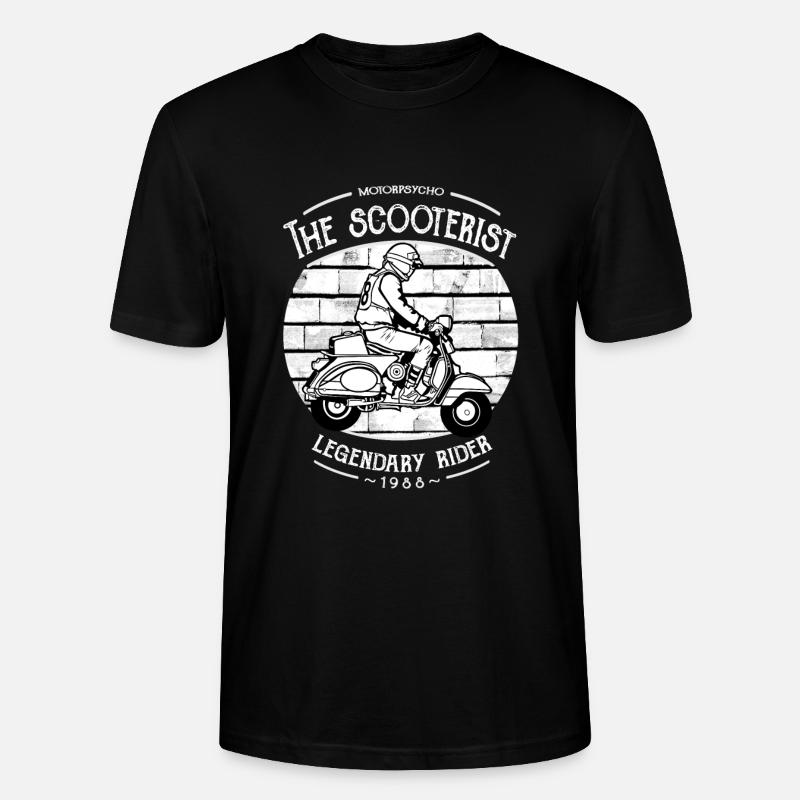 Das Grafikdesign des Rollers - Stanley/Stella Unisex Bio-T-Shirt CRAFTER - Schwarz