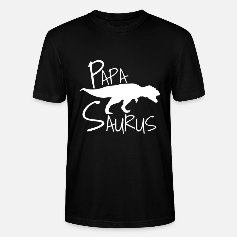 Papa Papasaurus - Stanley/Stella Unisex Bio-T-Shirt CRAFTER - Schwarz
