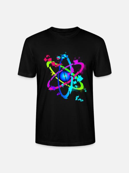 Disrupted atom - Stanley/Stella CRAFTER Unisex Organic T-Shirt - black