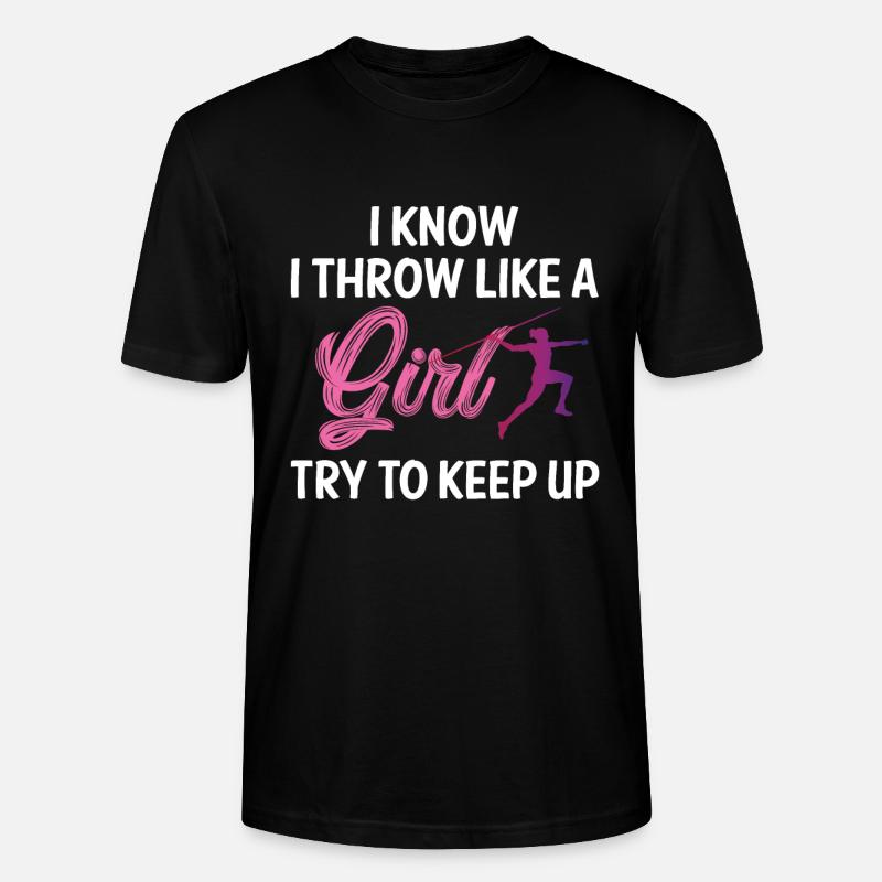 Speerwurf Speerwerfen Speerwerfer Javelin Throwing - Stanley/Stella Unisex Bio-T-Shirt CRAFTER - Schwarz