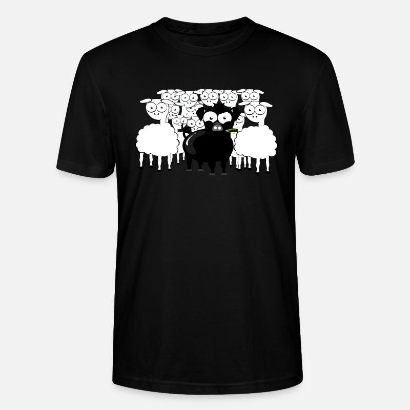 Schwarzes Schwein - Stanley/Stella Unisex Bio-T-Shirt CRAFTER - Schwarz