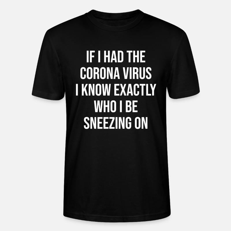 Coronavirus - Stanley/Stella Unisex Bio-T-Shirt CRAFTER - Schwarz