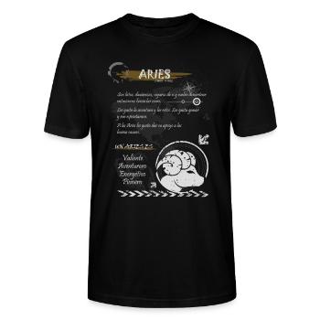 SIGN ARIES - Stanley/Stella Unisex Bio-T-Shirt CRAFTER - Schwarz - Vorne - Alina (178cm) & Michal (187cm)
