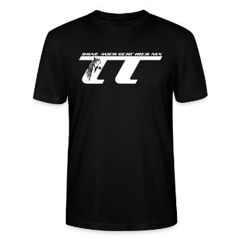 TT Turnier Trottel - The Original - Stanley/Stella Unisex Bio-T-Shirt CRAFTER - Schwarz - Vorne - Alina (178cm) & Michal (187cm)