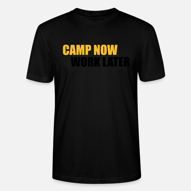 camping - Stanley/Stella Unisex Bio-T-Shirt CRAFTER - Schwarz