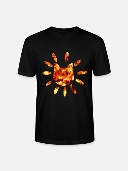 cat sun - Stanley/Stella CRAFTER Unisex Organic T-Shirt - black