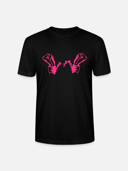 Befreiung Handschellen Vektor - Stanley/Stella Unisex Bio-T-Shirt CRAFTER - Schwarz